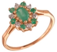 Кольцо с бриллиантом и изумрудом CR02-04869-32DL-R 2009 г инфо 8098r.