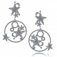 Серьги Серебро 925, бриллиан циркон 025 352 01 21-03213 2010 г инфо 8612r.