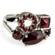 Кольцо из серебра с гранатами Happy Garnets G1028 2009 г инфо 8645r.