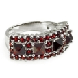 Кольцо из серебра с гранатами Happy Garnets G1049 2009 г инфо 8657r.