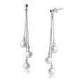 Серебряные серьги с белым пресноводным жемчугом Nasonpearl СЦ1 7 2010 г инфо 9263r.