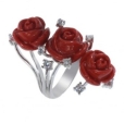 Кольцо Серебро 925 циркон, эмаль 025 352 02 21-03591 2010 г инфо 10562r.